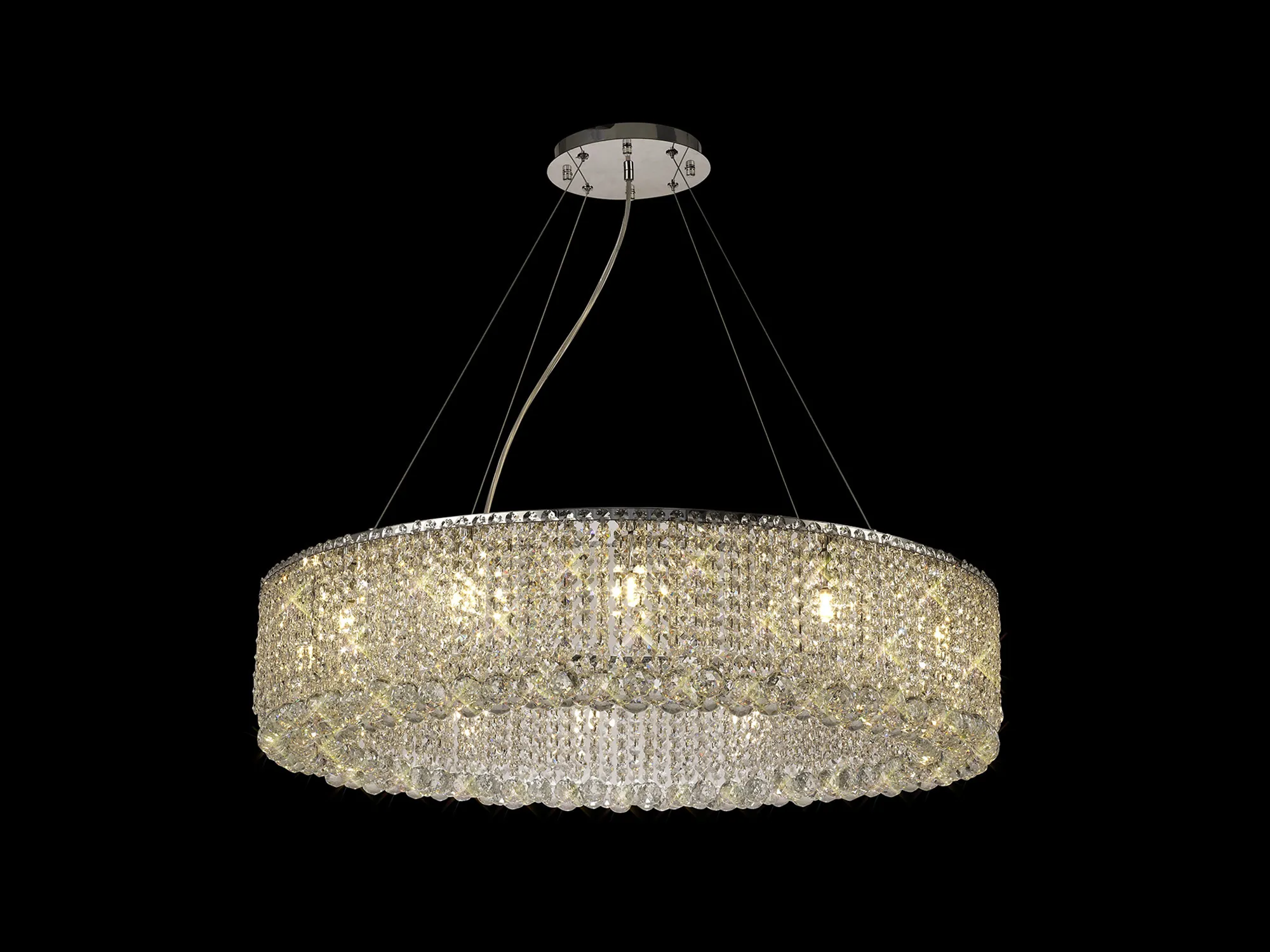 IL31731  Empire Crystal Pendant Chandelier 12 Light (18.9kg) Polished Chrome